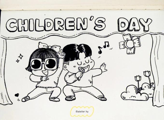儿童节手绘画 儿童节手绘画模板