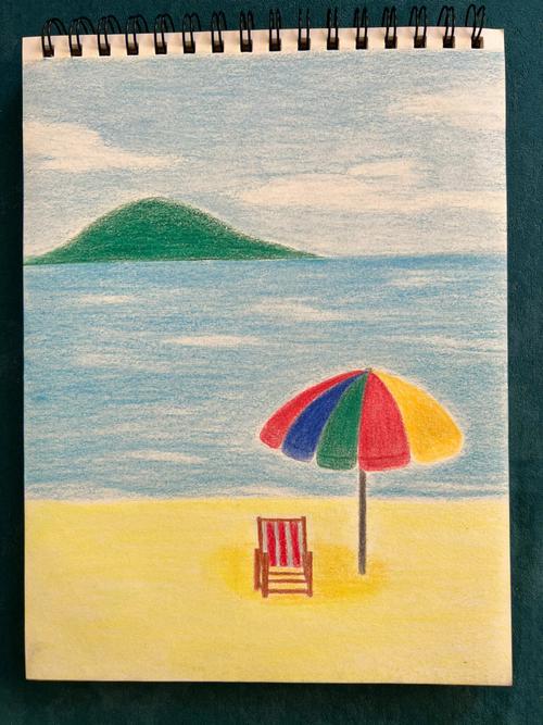 海边手绘画 海边手绘