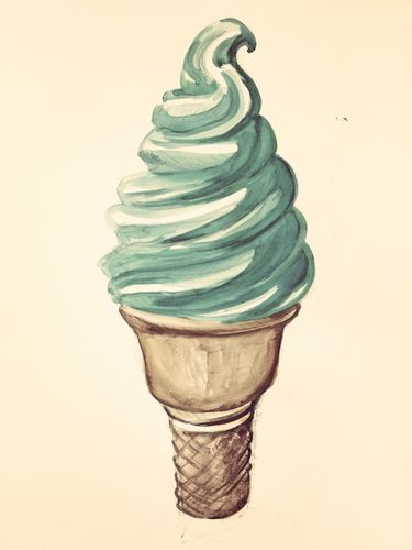 冰淇淋手绘画 冰淇淋手绘